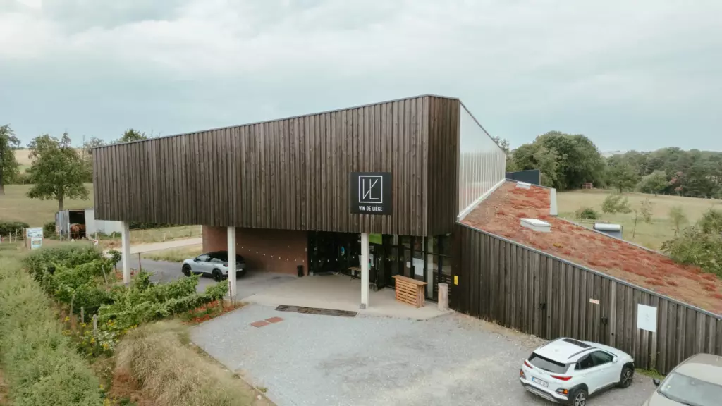 Le vignoble de Vin de Liège vu du ciel